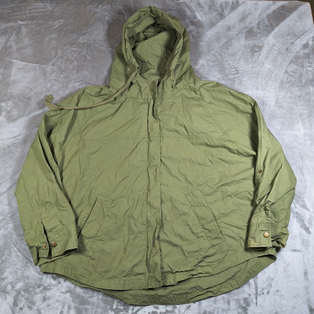 BDG Parka Jacket Womens Large Green Hood Oversized Military Urban Outfitters Y2K